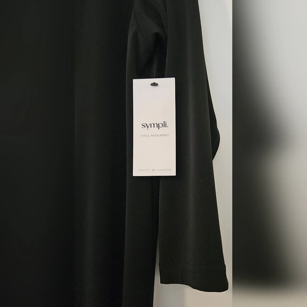 Sympli Black REVERSIBLE Drama Dress, Lagenlook. - Picture 8 of 10